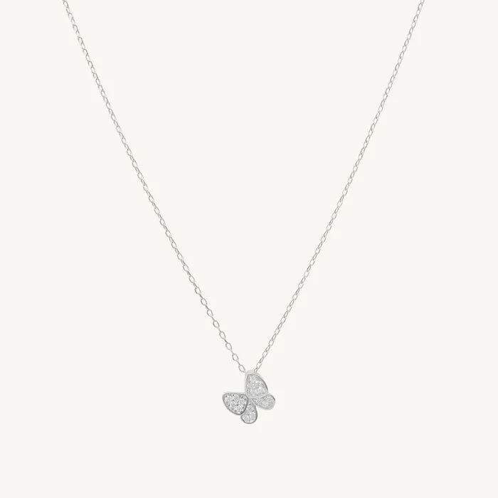 Butterfly Sapphire Chain Necklace Camile Stone Necklaces