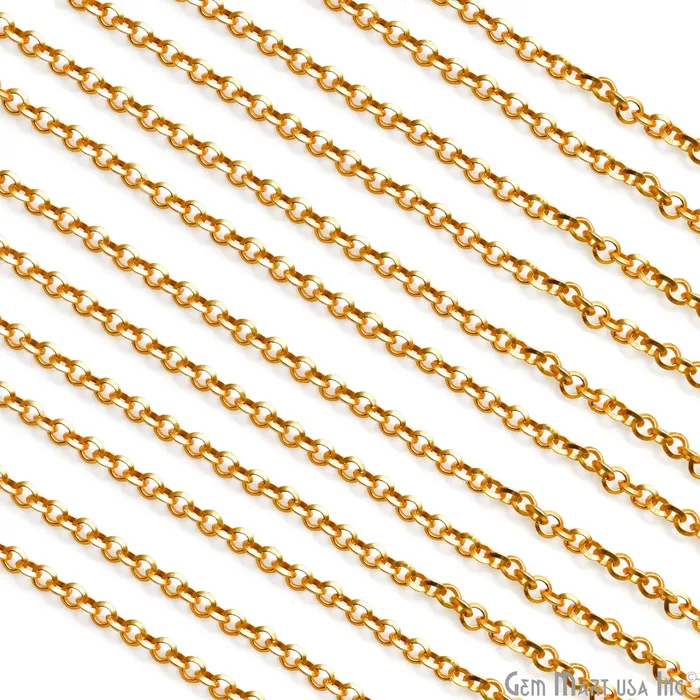 Cable Chain For Jewelry Making 3mm Cable Link Chain Necklace Minimal Finding Chain GemMartUSA Necklaces