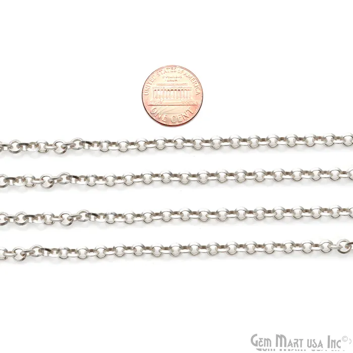 Cable Chain For Jewelry Making 3mm Cable Link Chain Necklace Minimal Finding Chain GemMartUSA Necklaces