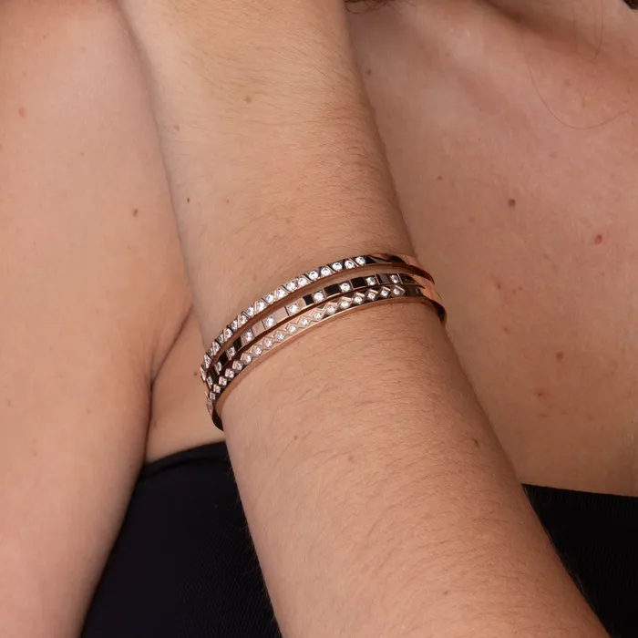 Camile Stone Bracelets Triangle Sapphire Hinged Bangle Bracelet