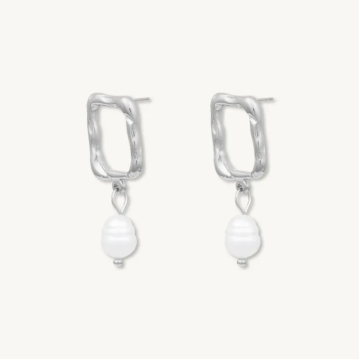Camile Stone Earrings Ashley Pearl Drop Earrings