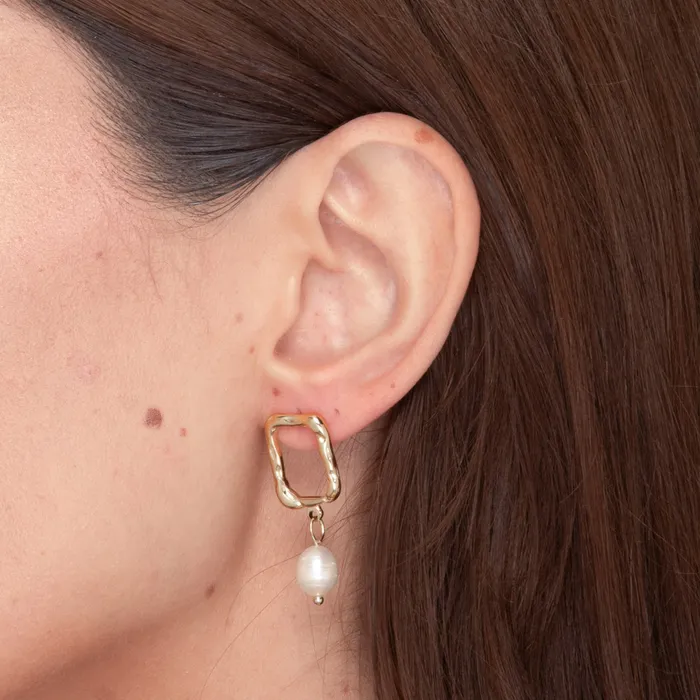 Camile Stone Earrings Ashley Pearl Drop Earrings