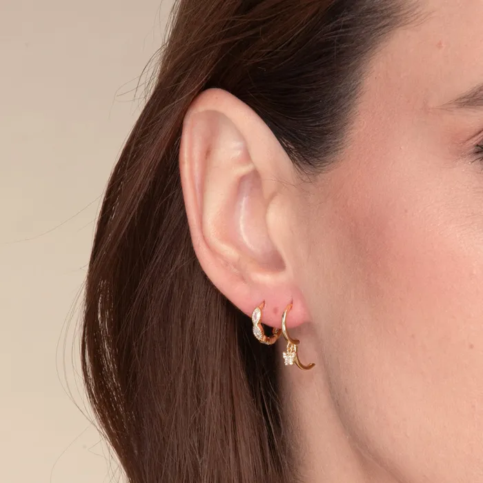 Camile Stone Earrings Butterfly Zirconia Drop Huggie Earrings Camile Stone Earrings Butterfly Zirconia Drop Huggie Earrings