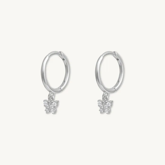 Camile Stone Earrings Butterfly Zirconia Drop Huggie Earrings Camile Stone Earrings Butterfly Zirconia Drop Huggie Earrings