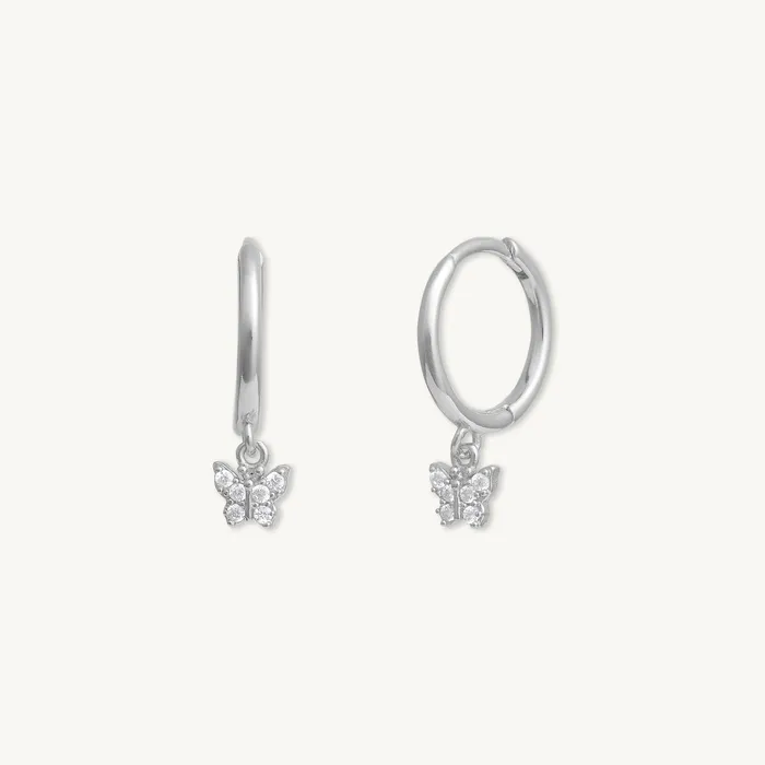 Camile Stone Earrings Butterfly Zirconia Drop Huggie Earrings Camile Stone Earrings Butterfly Zirconia Drop Huggie Earrings