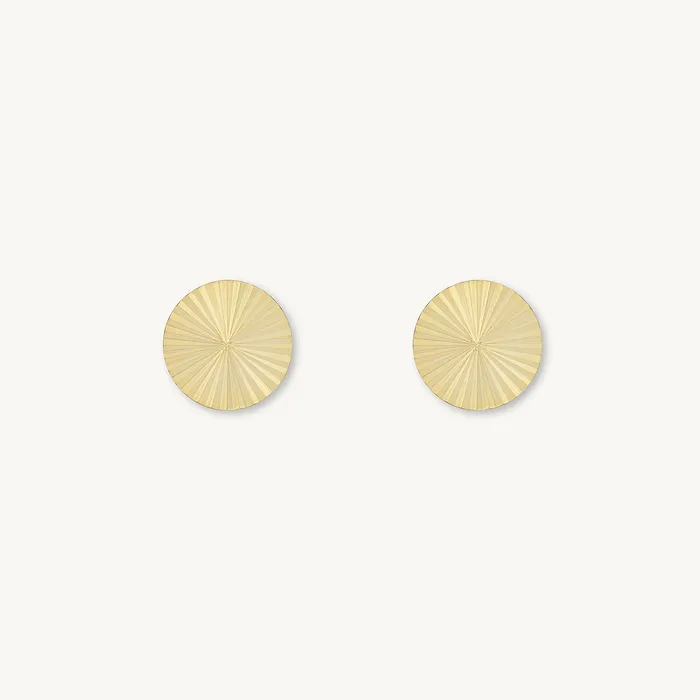 Camile Stone Earrings Sunbeam Disc Stud Earrings