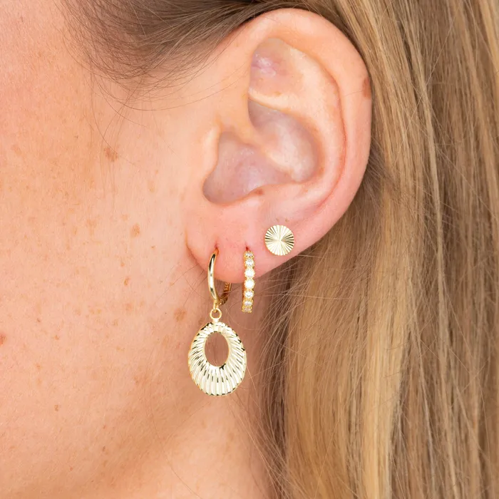 Camile Stone Earrings Sunbeam Disc Stud Earrings Camile Stone Earrings Sunbeam Disc Stud Earrings