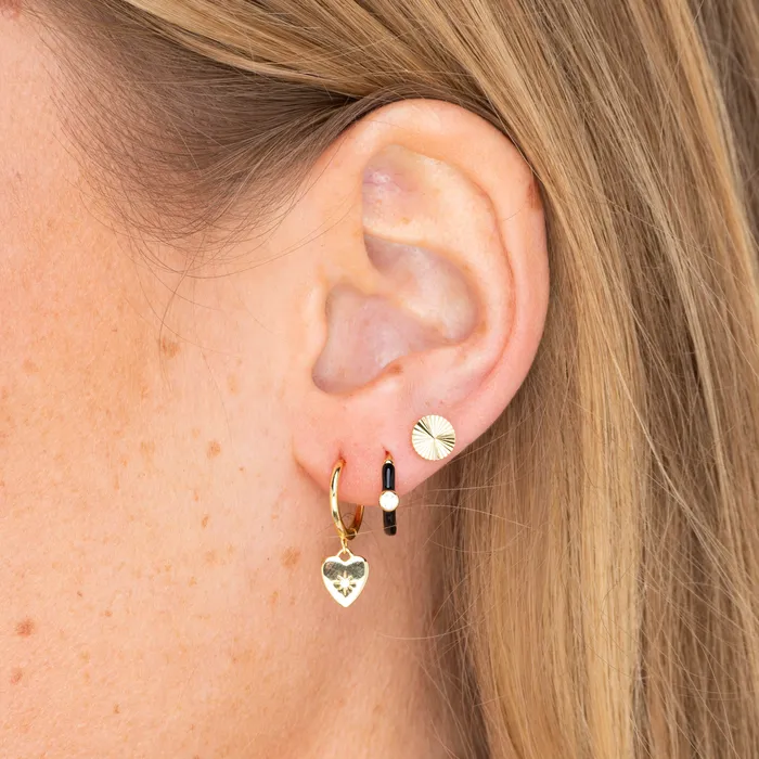 Camile Stone Earrings Sunbeam Disc Stud Earrings Camile Stone Earrings Sunbeam Disc Stud Earrings
