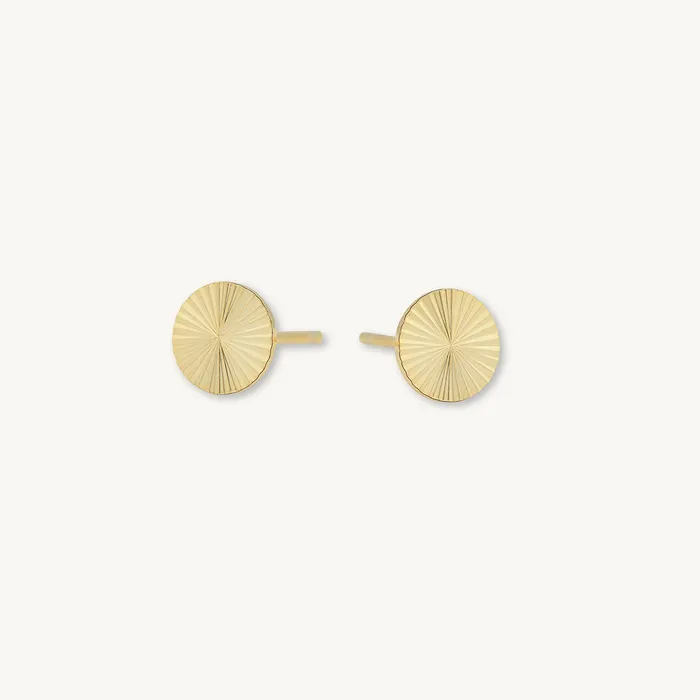 Camile Stone Earrings Sunbeam Disc Stud Earrings Camile Stone Earrings Sunbeam Disc Stud Earrings
