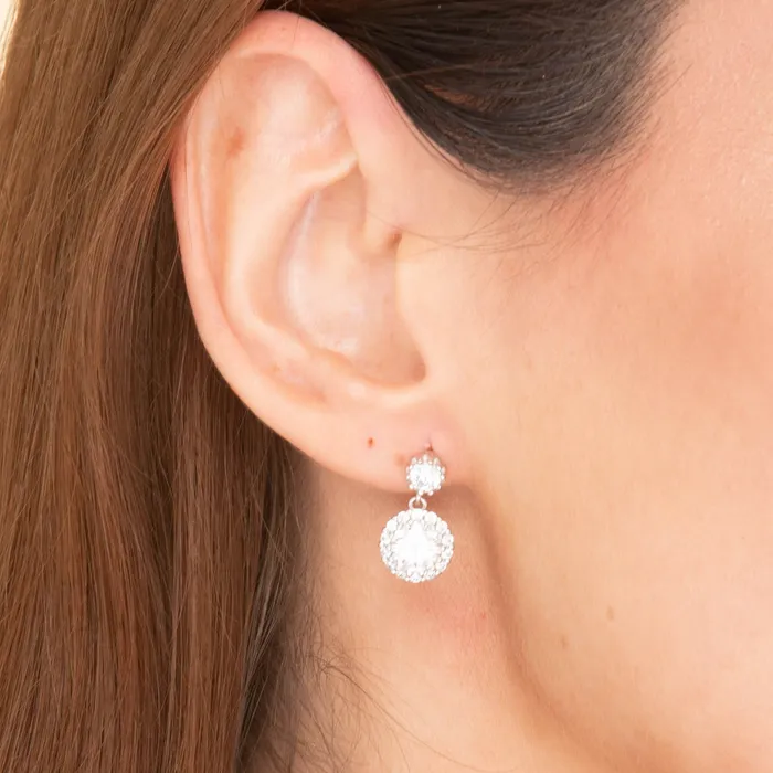 Camile Stone Earrings Twin Moissanite Stud Earrings 10 Carat