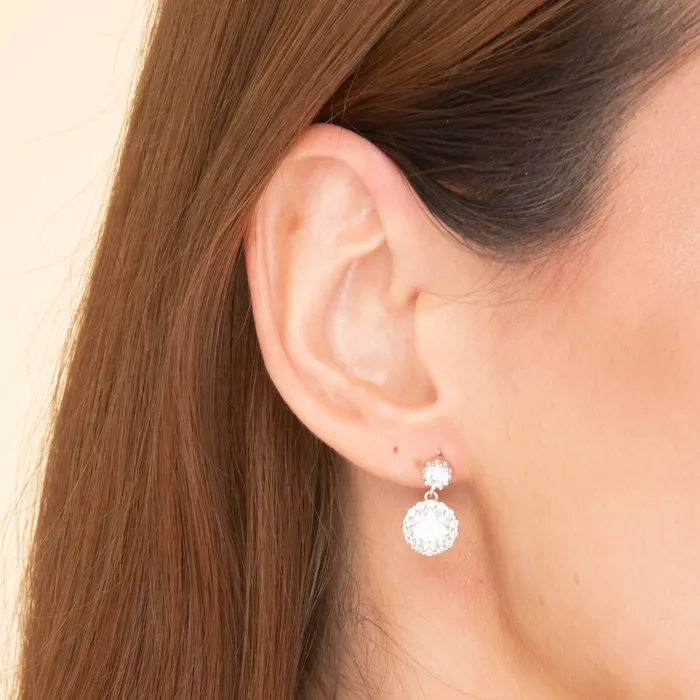Camile Stone Earrings Twin Moissanite Stud Earrings 10 Carat