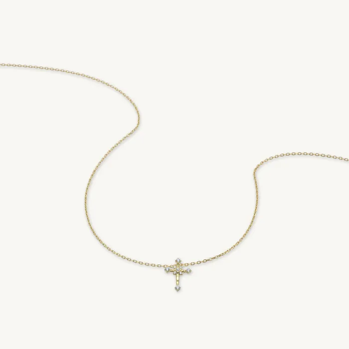Camile Stone Necklaces Cross Sacred Chain Necklace
