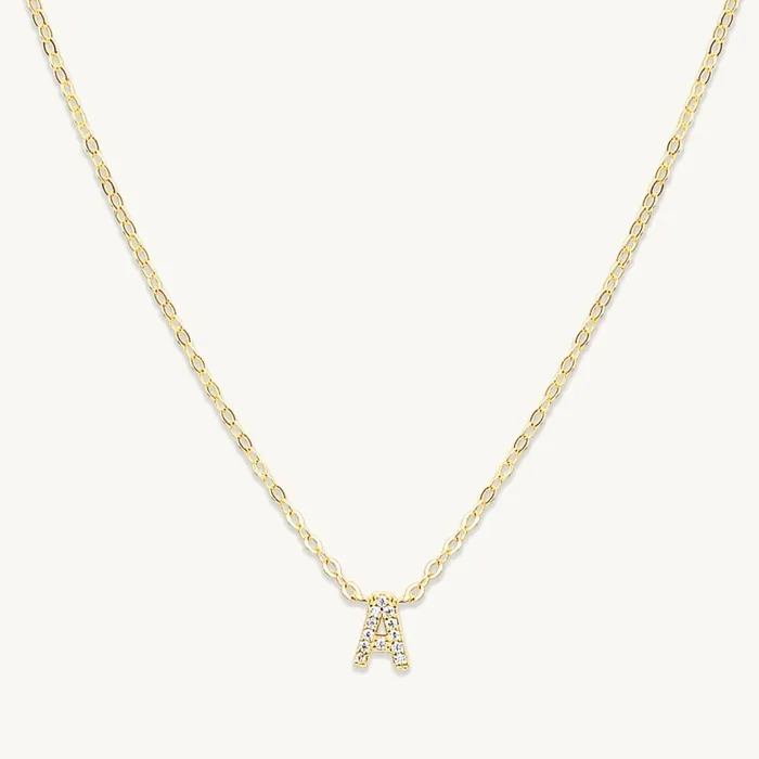 Camile Stone Necklaces The Original Initial Sapphire Letter Necklace