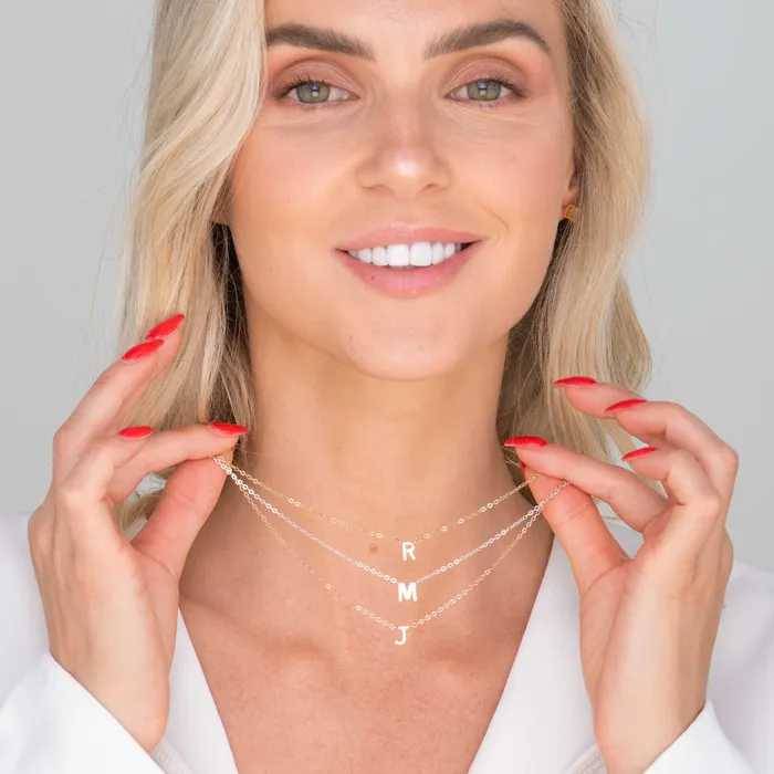 Camile Stone Necklaces The Original Initial Sapphire Letter Necklace Camile Stone Necklaces The Original Initial Sapphire Letter Necklace