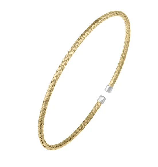 Charles Garnier Bracelets Gold Plated Sterling Silver Mesh Flex Cuff Bracelet SI5281 Charles Garnier Bracelets Gold Plated Sterling Silver Mesh Flex Cuff Bracelet SI5281
