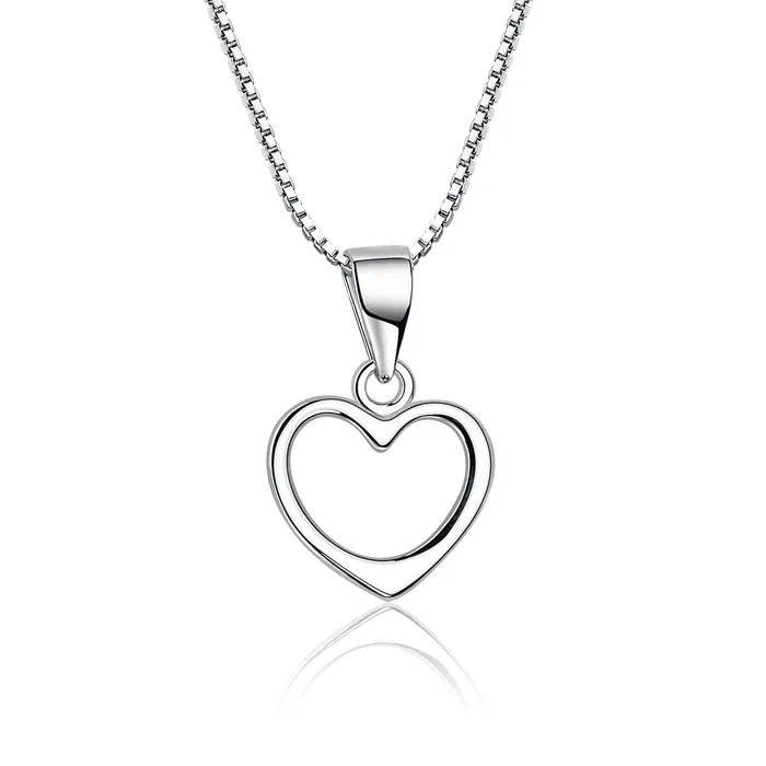 Cherished Moments Necklaces Sterling Silver Childrens Hollow Heart Necklace