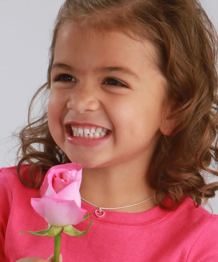 Cherished Moments Necklaces Sterling Silver Childrens Hollow Heart Necklace