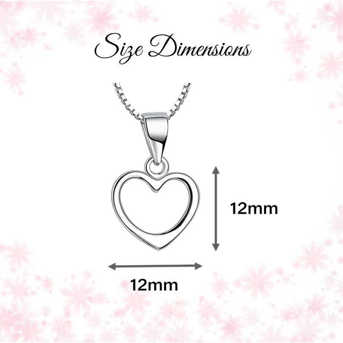 Cherished Moments Necklaces Sterling Silver Childrens Hollow Heart Necklace