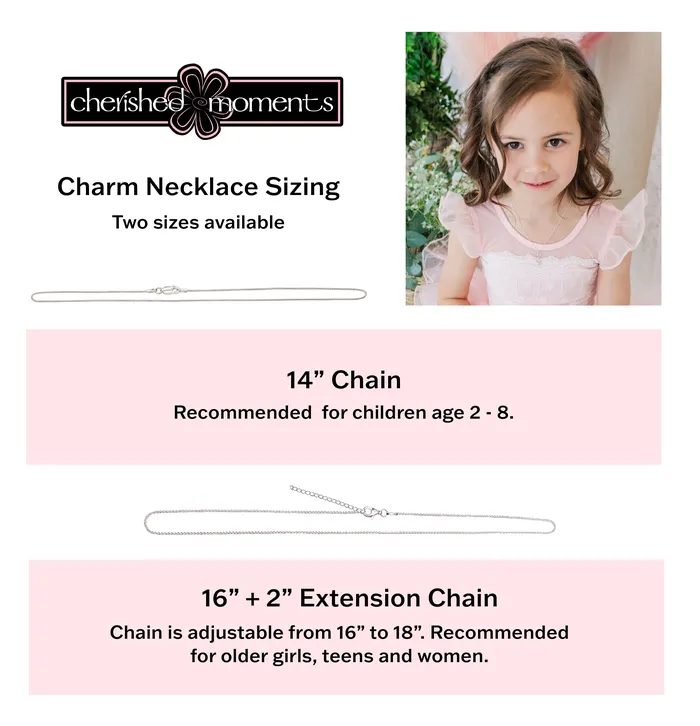 Cherished Moments Necklaces Sterling Silver Childrens Hollow Heart Necklace