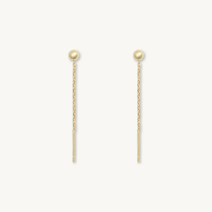 Classic Ball Threader Earrings Camile Stone Earrings