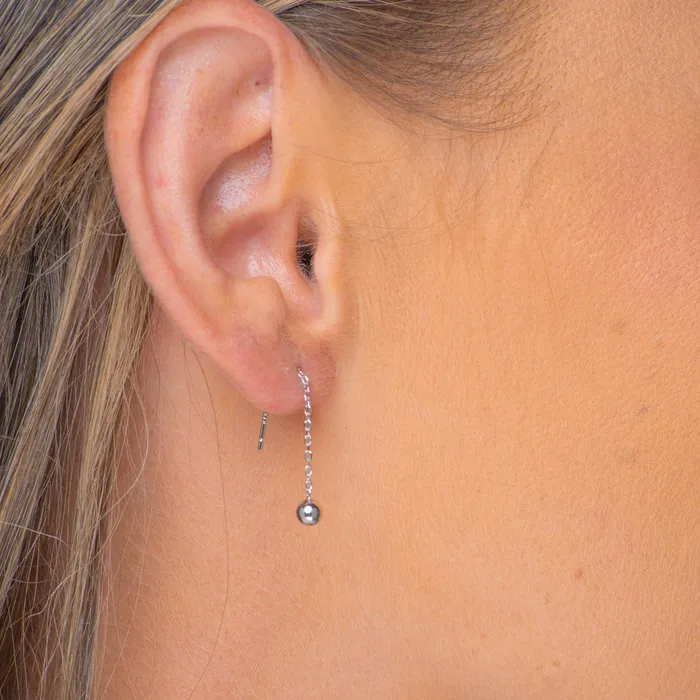 Classic Ball Threader Earrings Camile Stone Earrings Classic Ball Threader Earrings Camile Stone Earrings
