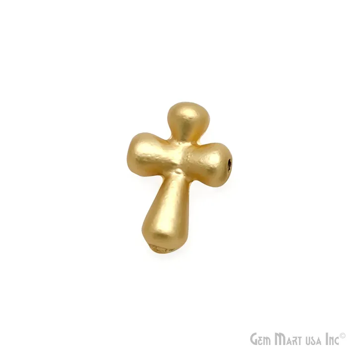 Cross Symbol Charm 18x12mm Matte Finish Pendant Charm GemMartUSA Charm Necklaces Cross Symbol Charm 18x12mm Matte Finish Pendant Charm GemMartUSA Charm Necklaces