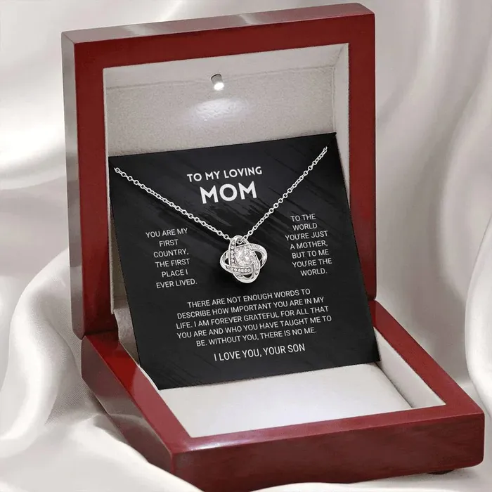 Customized Jewel Necklaces Knot Necklace From Son