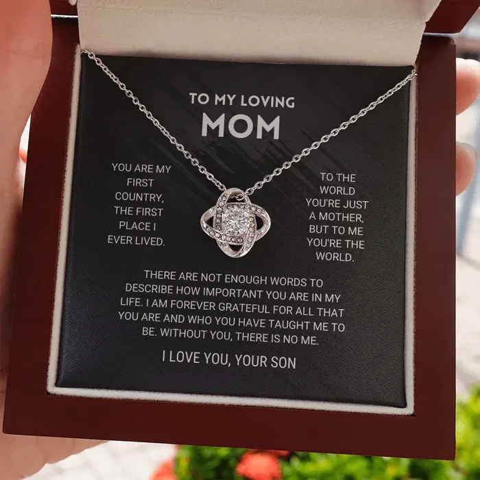 Customized Jewel Necklaces Knot Necklace From Son