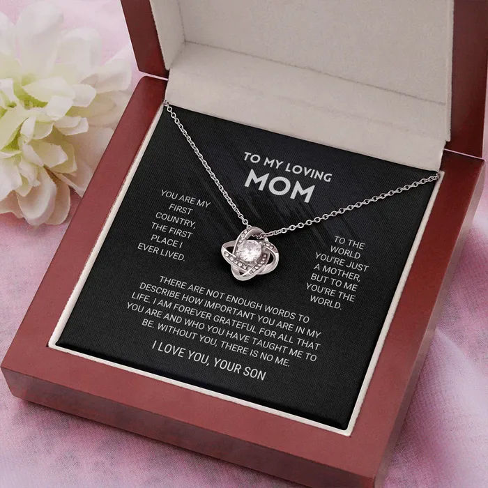 Customized Jewel Necklaces Knot Necklace From Son