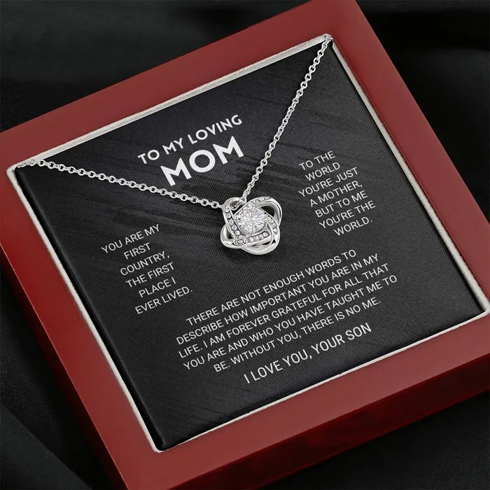 Customized Jewel Necklaces Knot Necklace From Son