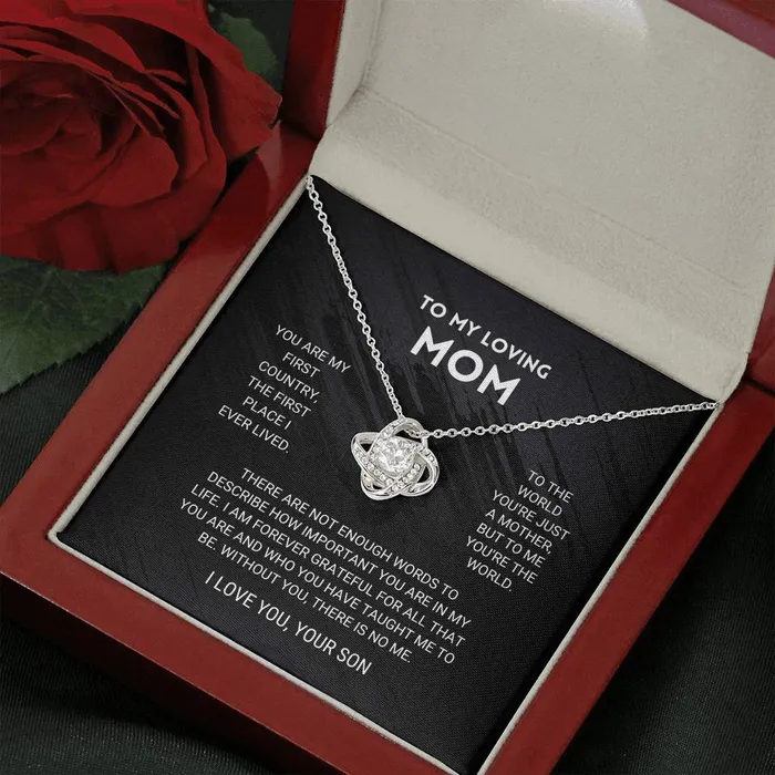 Customized Jewel Necklaces Knot Necklace From Son