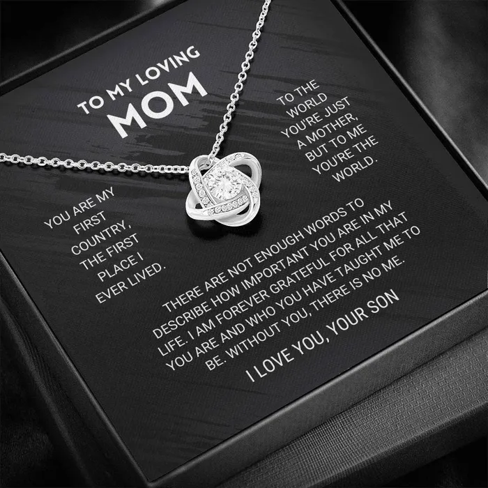 Customized Jewel Necklaces Knot Necklace From Son