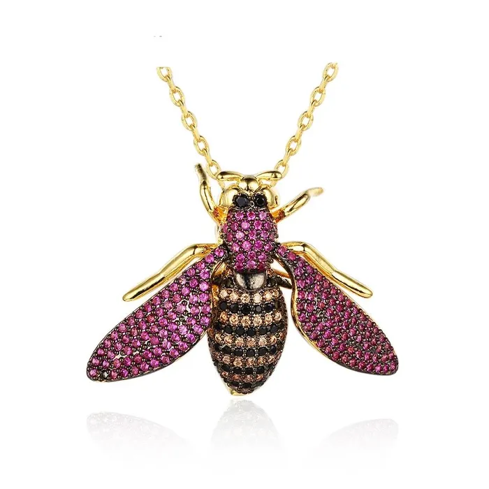 customjewelryan Cubic Zirconia Bee Insect Necklace Pendants For Women Pins Fashion Cute Jewelry Necklaces customjewelryan Cubic Zirconia Bee Insect Necklace Pendants For Women Pins Fashion Cute Jewelry Necklaces