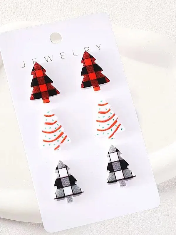 Dani Em Earrings Christmas Earrings 3 Pack Holiday Designs Dani Em Earrings Christmas Earrings 3 Pack Holiday Designs