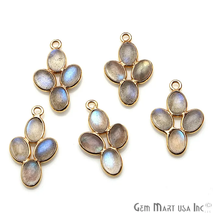 DIY Labradorite Gold Plated 23x15mm Flower Chandelier Finding Component GemmartUSA Earrings DIY Labradorite Gold Plated 23x15mm Flower Chandelier Finding Component GemmartUSA Earrings