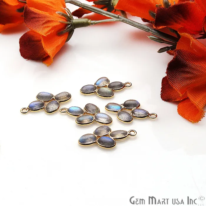 DIY Labradorite Gold Plated 23x15mm Flower Chandelier Finding Component GemmartUSA Earrings DIY Labradorite Gold Plated 23x15mm Flower Chandelier Finding Component GemmartUSA Earrings