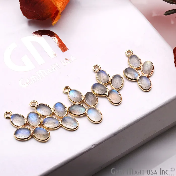 DIY Labradorite Gold Plated 23x15mm Flower Chandelier Finding Component GemmartUSA Earrings DIY Labradorite Gold Plated 23x15mm Flower Chandelier Finding Component GemmartUSA Earrings