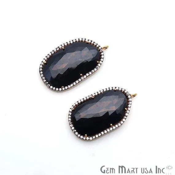DIY Sapphire Earring Connector 32x18mm Cubic Zircon Earring Connector Gold Earring Supply1 Pair SHCZ90306 GemmartUSA Earrings DIY Sapphire Earring Connector 32x18mm Cubic Zircon Earring Connector Gold Earring Supply1 Pair SHCZ90306 GemmartUSA Earrings