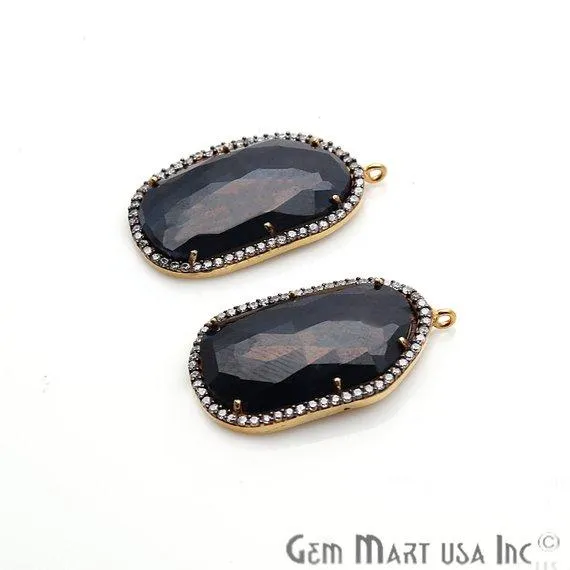DIY Sapphire Earring Connector 32x18mm Cubic Zircon Earring Connector Gold Earring Supply1 Pair SHCZ90306 GemmartUSA Earrings DIY Sapphire Earring Connector 32x18mm Cubic Zircon Earring Connector Gold Earring Supply1 Pair SHCZ90306 GemmartUSA Earrings