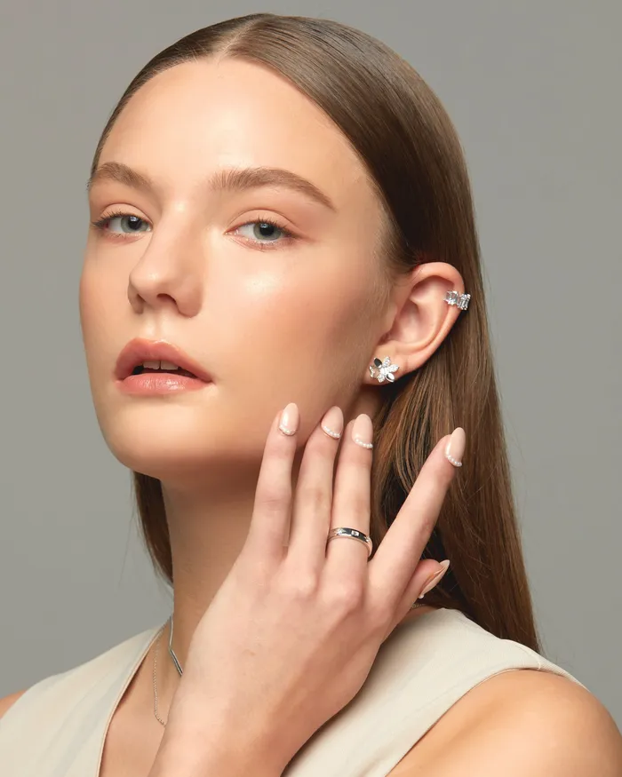 Earrings acemijewelry Apple Flower Blue Topaz Earring