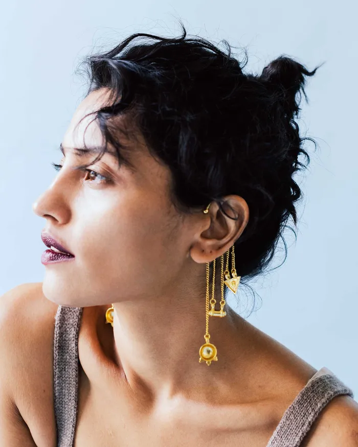 Earrings chandi Amulet Ear Cuff Silver
