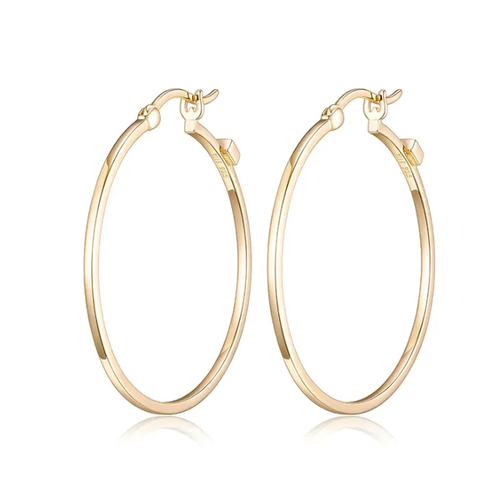 Earrings ELLE ELLE Gold Plated 35mm Hoop Earrings SI5117