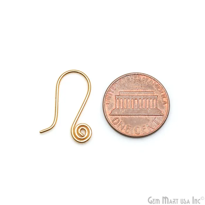 Earrings GemMartUSA 5 Pair Lot Gold Plated 24x9mm Earring Gold Fishhook Earwires Earrings GemMartUSA 5 Pair Lot Gold Plated 24x9mm Earring Gold Fishhook Earwires