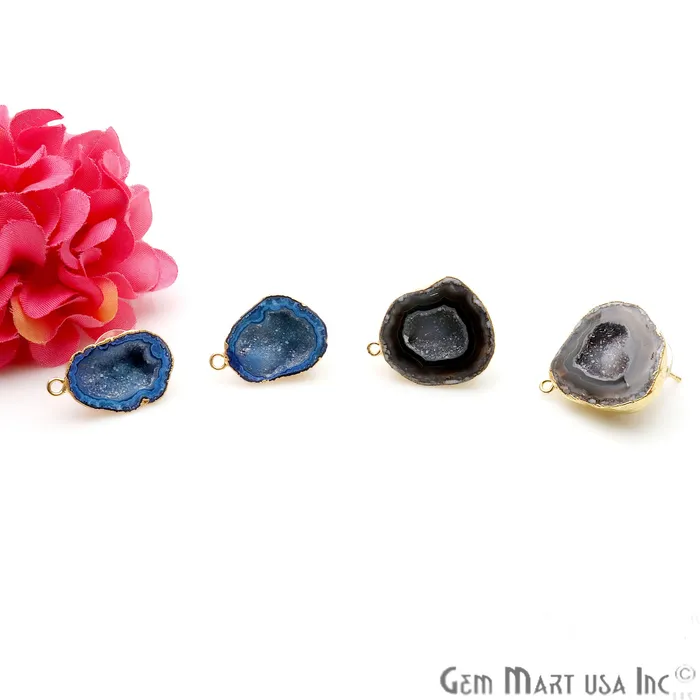 Earrings GemmartUSA DIY Agate Slice Geode Druzy 15x26mm Gold Electroplated Loop Connector Studs Earrings Earrings GemmartUSA DIY Agate Slice Geode Druzy 15x26mm Gold Electroplated Loop Connector Studs Earrings