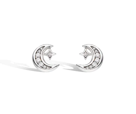 Earrings Kit Heath Silver Celestial CZ Stud Earrings SI2431 Kit Heath