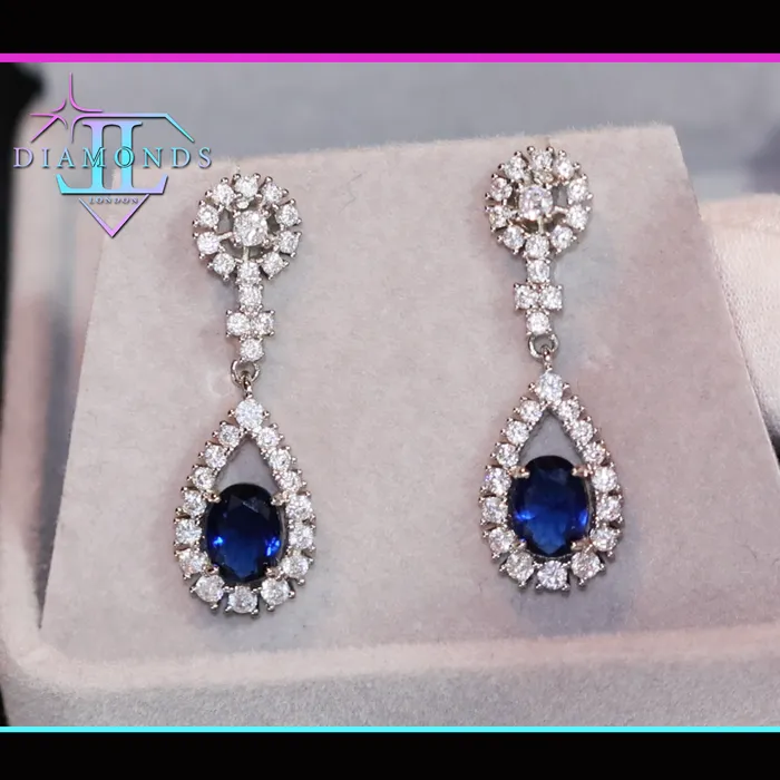 Earrings Lab Diamonds London Blue Diamond Earrings Sapphire Blue Diamond Earrings Earrings Lab Diamonds London Blue Diamond Earrings Sapphire Blue Diamond Earrings