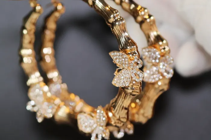 Earrings Lab Diamonds London Butterfly Earrings Hoop Earrings Big Gold Hoop Earrings