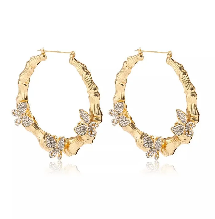 Earrings Lab Diamonds London Butterfly Earrings Hoop Earrings Big Gold Hoop Earrings