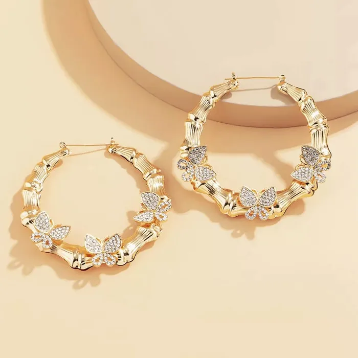 Earrings Lab Diamonds London Butterfly Earrings Hoop Earrings Big Gold Hoop Earrings