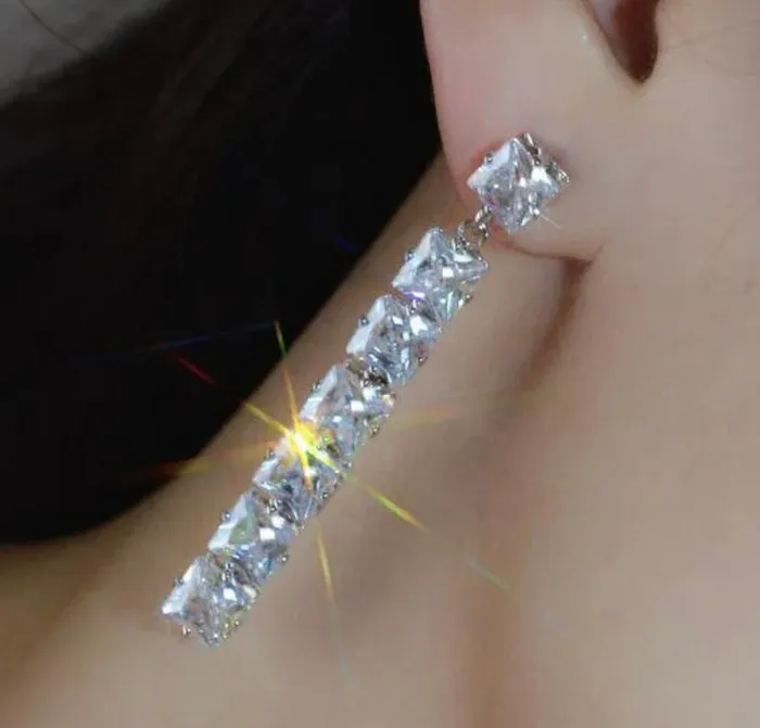 Earrings Minx London Diamond Earrings Womens Diamond Earrings Dangle Earrings Diamond Dangle Earrings Princess Cut Earrings Drop Earrings Earrings